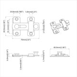  Zaključavanje vrata 2 pcs Srebrno 70 x 8 mm Čelik | shoptok.hr