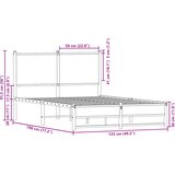 Metalni okvir kreveta bez madraca boja hrasta sonome 120x190 cm | shoptok.hr