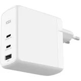 Gan ultrabrzi zidni punjač 100W PD & PPS, 2 x USB-C + 1 x USB-A, bijeli