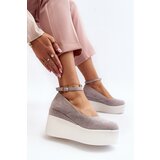 Boto Women's Grey Wedge Espadrilles Malla | ePonuda.com