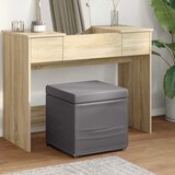  Stolica Siva 41 x 41 x 40 cm Umjetna Koža i Fino Radeći Drvo | shoptok.hr