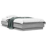 vidaXL Posteljni okvir siva sonoma 75x190 cm inženirski les Cene