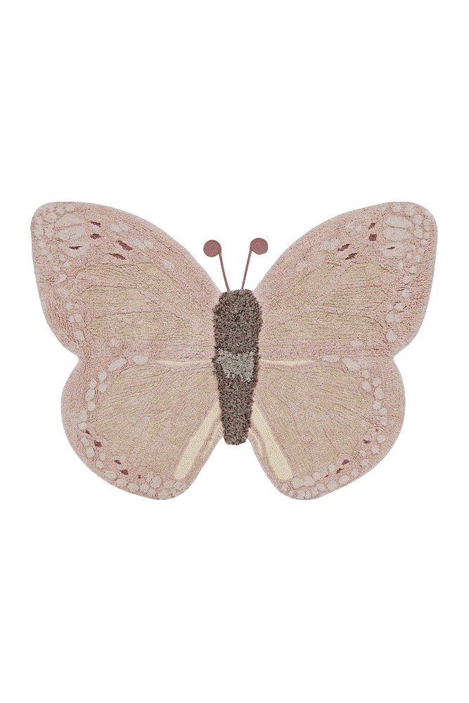 Lorena Canals Svijetlo ružičasti/bež periv/ručno rađen pamučan dječji tepih 90x120 cm Baby Butterfly – | shoptok.hr