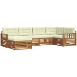  Set vanjskih sofa 6 kom. Prirodna i krem 327 x 168,5 x 73 cm | shoptok.hr
