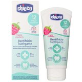 Chicco Oral Care Toothpaste zubna pasta za djecu okus Strawberry (Sanitising Action in the Oral Cavity, No Fluoride) 50 ml | shoptok.hr