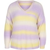 Zizzi Pulover svetlo bež / rumena / pastelno lila | Shoptok.si