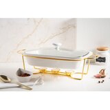 Altom design pravokutna posuda za pečenje sa grijačem Mesa 1,7L, zlatno postolje - 020101226 | shoptok.hr