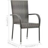  5-dijelni vrtni blagovaonski set sivi | shoptok.hr