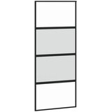  Klizna vrata s priborom 90 x 205 cm kaljeno staklo i aluminij | shoptok.hr
