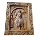 Studio 3d-art Ikona Beli anđeo u duborezu pravougaona Cene