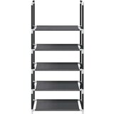 vidaXL Stalak za cipele 5 nivoa crni 44x28x94 cm netkana tkanina | shoptok.hr
