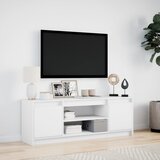 TV ormarić LED bijeli 139,5x34x50 cm od konstruiranog drva | Eponuda.com