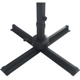  Konzolni suncobran LED s aluminijskim stupom 400 x 300 cm crni | shoptok.hr
