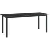 vidaXL Vrtni stol crni 190 x 90 x 74 cm od aluminija i stakla Cijene