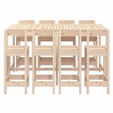  9-dijelni vrtni barski set od masivne borovine | shoptok.hr