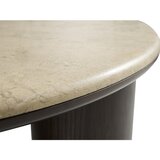 Unique Furniture Okrogla klubska mizica z marmorno mizno plo&amp;scaron;čo v temni naravni barvi &amp;oslash; 90 cm Piazze &amp;ndash; Slike
