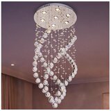  LED kristalna plafonska svetiljka NAURU LED/24W/230V prečnik 40 cm sjajni hrom + daljinski upravljač Cene