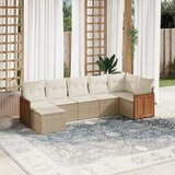 vidaXL 7-dijelni set vrtnih sofa od poliratana s jastucima bež | shoptok.hr