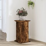vidaXL Stojalo za rastline dimljeni hrast 33x33x60 cm inženirski les | Shoptok.si