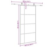  Klizna vrata s okovima crna 102,5x205 cm ESG staklo | shoptok.hr