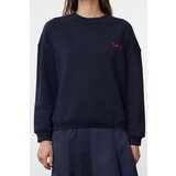 Trendyol Navy Blue Embroidery Raised Sweatshirt | Shoptok.si