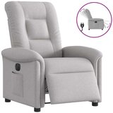 Maison Chic Električni naslanjač - Relax naslanjač sivo blago, (22062661) | Shoptok.si