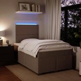 Box spring krevet s madracem svjetlosivi 120x200 cm baršunasti | shoptok.hr