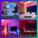 Aigostar led rgb prigušiva traka 5m LED/24W/12/230V IP65 + daljinski upravljač | Eponuda.com