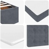 vidaXL Otomanski posteljni okvir z vzmetnicami siv 160x200 cm žamet, (21609553) | Shoptok.si