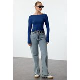 Trendyol Saks Deep Back Low-cut Fitted Cotton Stretchy Knitted Blouse | Eponuda.ba