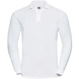 RUSSELL White Long Sleeve Polo Shirt Cene