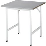 RAU Delovna miza, nastavljiva po višini, 800 - 850 mm, plošča iz nerjavnega jekla, ŠxG 750 x 800 mm | Shoptok.si