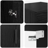 vidaXL Stenska omara Črna Orehovina 34,5 x 34 x 90 cm Konstruiran les | Shoptok.si