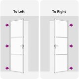  Unutarnja vrata Crna 93 x 201.5 cm Kaljeno staklo aluminij | shoptok.hr