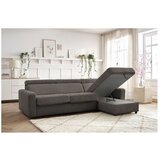 Bobochic Paris siva/rjava raztegljiva kotna sedežna garnitura iz rebrastega žameta (s kotom po izbiri) monaco | Shoptok.si