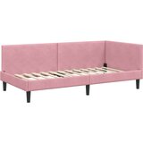  Kutni okvir kreveta Ružičasta 80 cm x 200 cm Baršun | shoptok.hr