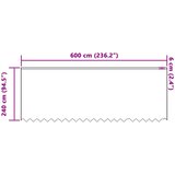  Čipkasta zavjesa sa zavjesama Bijelo 240 x 600 cm Poliester | shoptok.hr