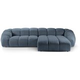 Micadoni Home Plava baršunasti kutna garnitura Diana – | shoptok.hr