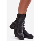 VINCEZA Women's Ankle Boots With Thick Heel With Double Zipper | Shoptok.si
