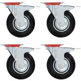 vidaXL Gibljiva kolesa z dvojnimi zavorami 4 kosi 125 mm, (20777391) | Shoptok.si