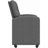 vidaXL jedilni stoli s kolesi 2 pcs temno siva 57 x 67 x 95 cm blago | Shoptok.si