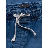 Ombre Men's denim joggers with asymmetrical stitching - blue | shoptok.hr