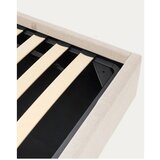 Kave Home Bež tapecirani bračni krevet s prostorom za odlaganje s podnicom 180x200 cm Nahiri – | shoptok.hr