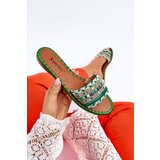 Boto Women's Embellished Slippers Green Bellisa | ePonuda.com