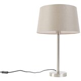 QAZQA Sodobna namizna svetilka jeklo s senčilom 35 cm - Simplo | Shoptok.si