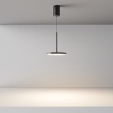 MAYTONI P076PL-L12W3K-B - led luster na sajli plato LED/12W/230V 3000K crna | Eponuda.com