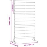  Zaslon za privatnost 100 x 50 x 180 cm Čelik Antracit | shoptok.hr