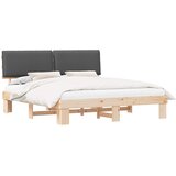  Krevetni okvir s tapiciranim uzglavljem Tamno siva 180 x 200 cm | Eponuda.com