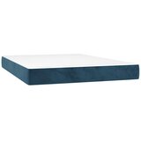  Krevet s oprugama i madracem tamnoplavi 140x200 cm baršunasti | shoptok.hr