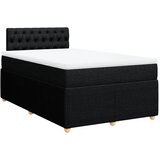  Krevet s oprugama i madracem crni 120 x 200cm od tkanine | shoptok.hr